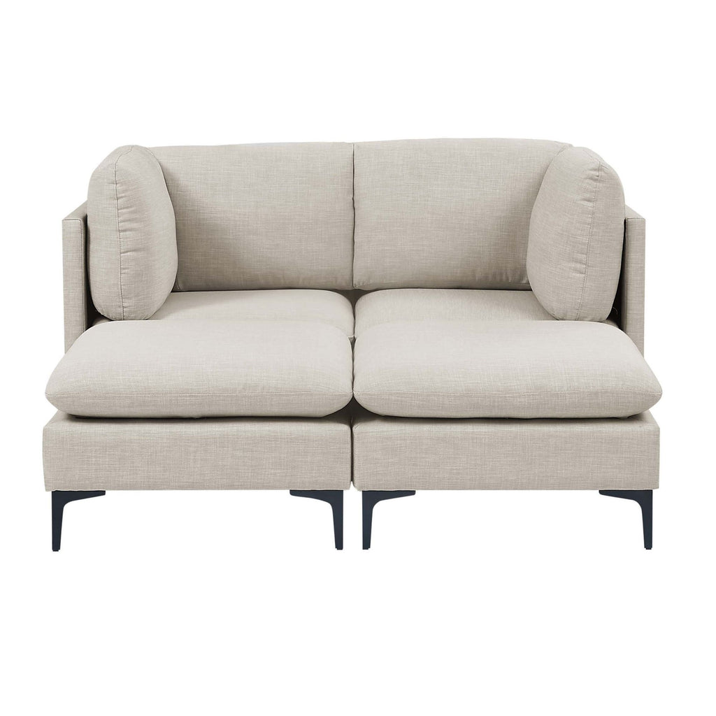 Upholstered Modular Sectional & Tall Legs