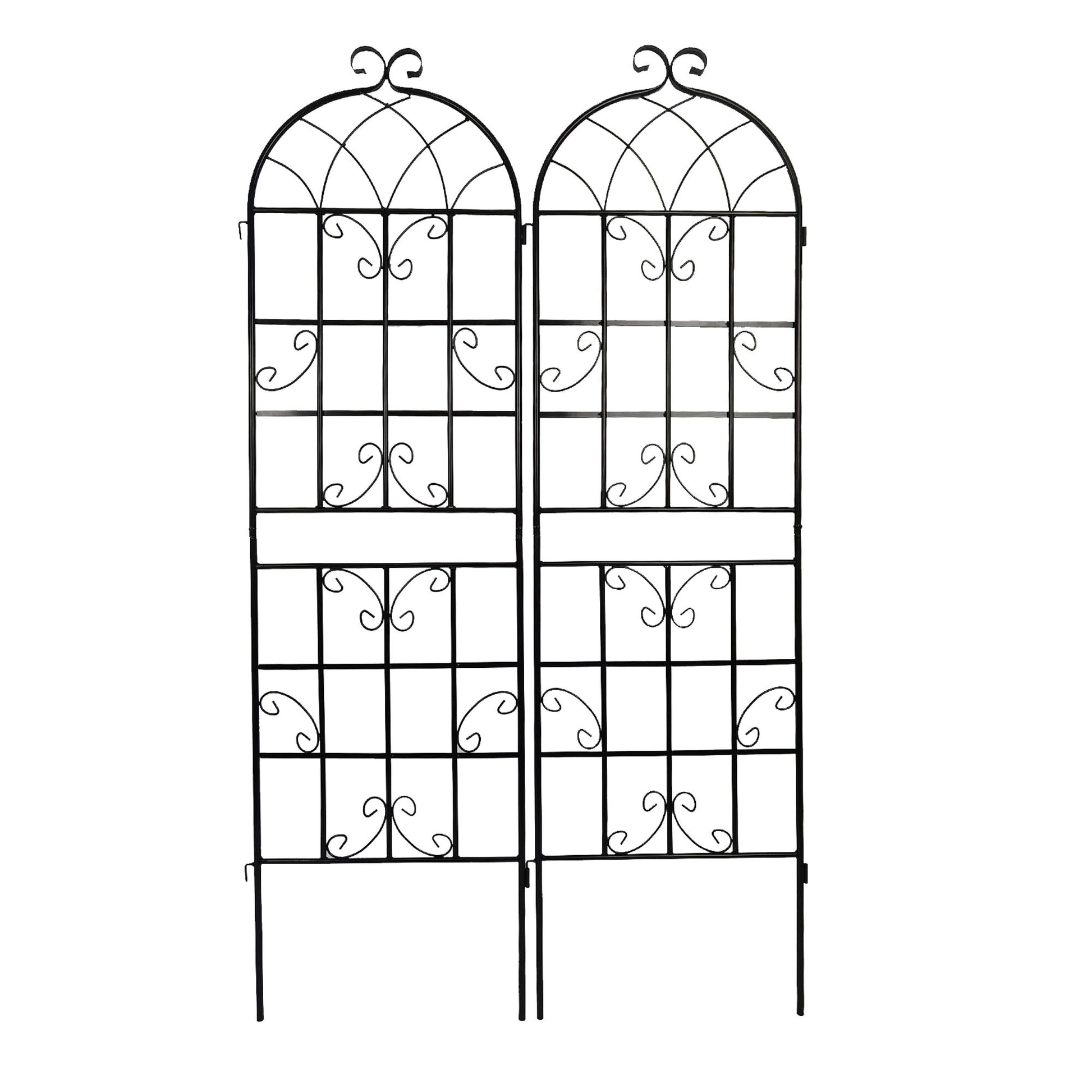Metal Garden Rustproof Trellis For Climbing Plants Outdoor Flower Support