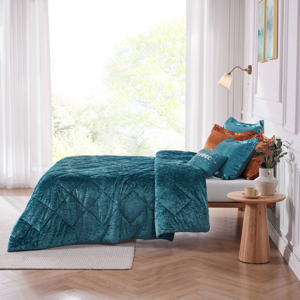Felicia - Twin Comforter Set - Teal