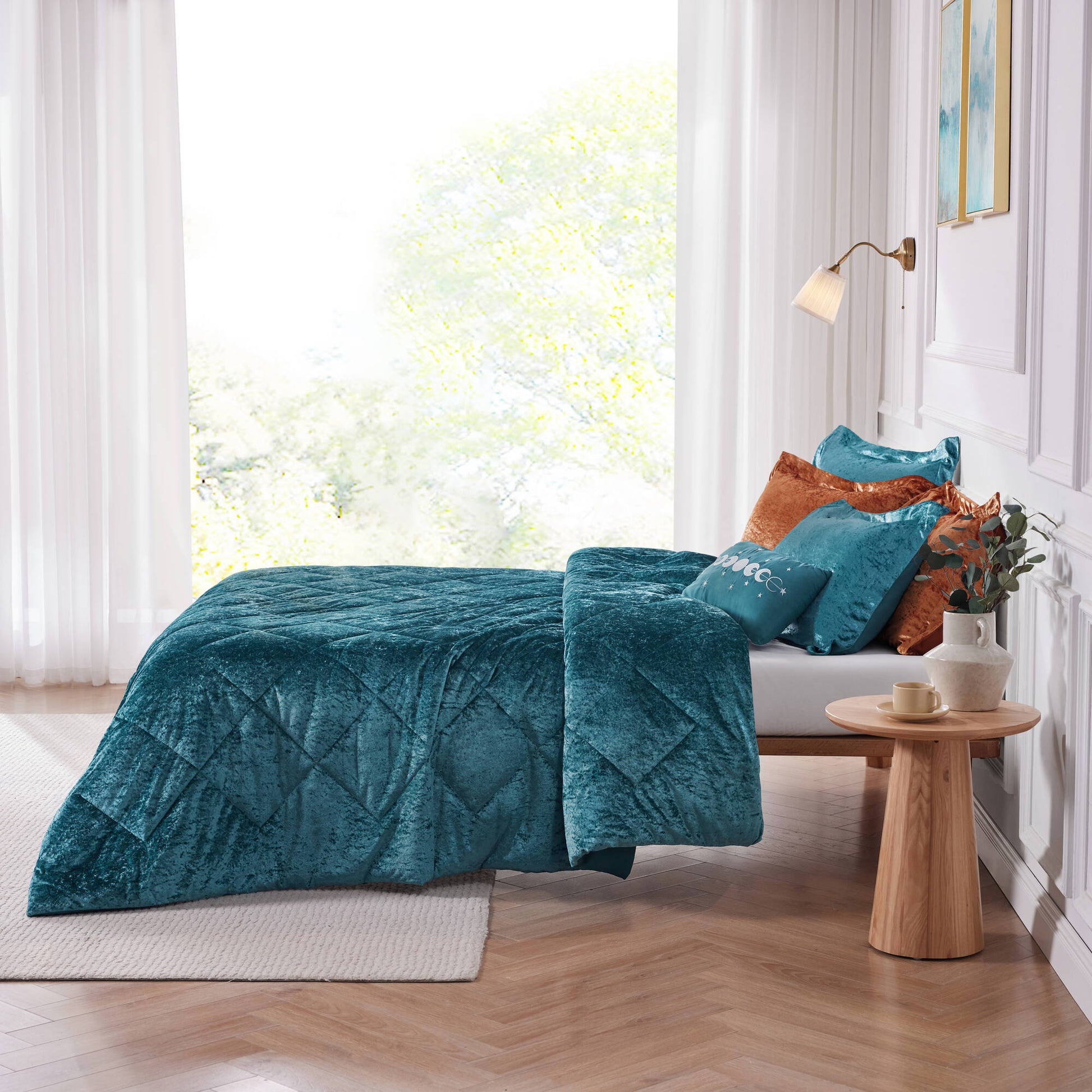 Felicia - King Comforter Set - Teal
