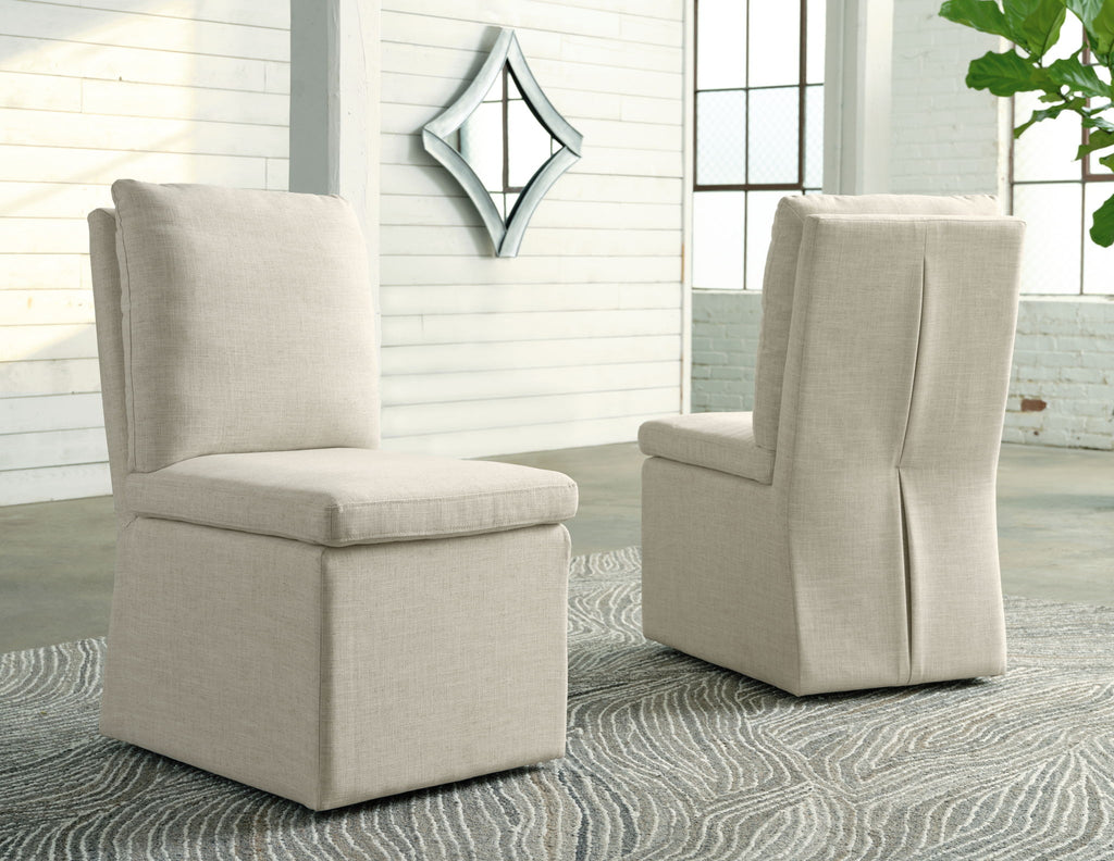 Krystanza - Dining UPH Side Chair (Set of 2) - Oatmeal