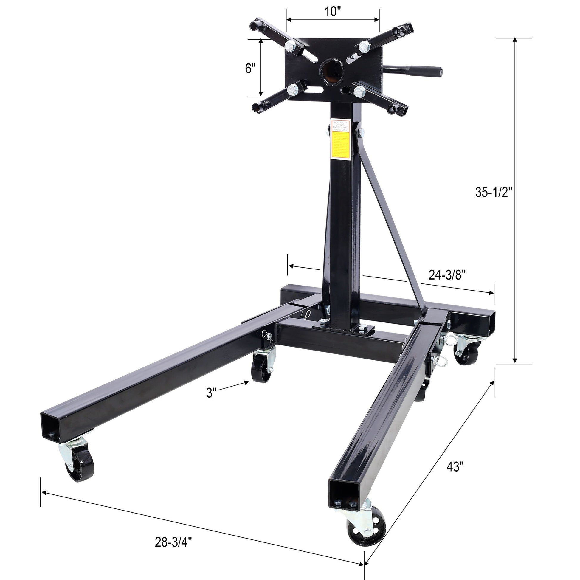 Folding Engine Stand With 360 Degree Adjustable Head