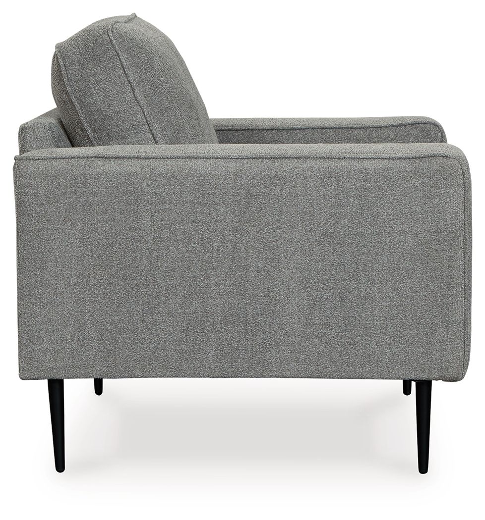 Hazela - 2 Pc. - Chair, Ottoman - Charcoal