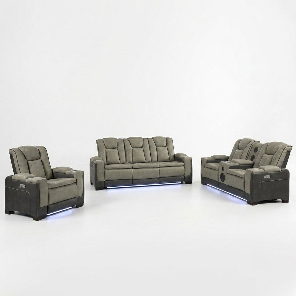 Bruno - Power Reclining Living Room Set With LED Lighting