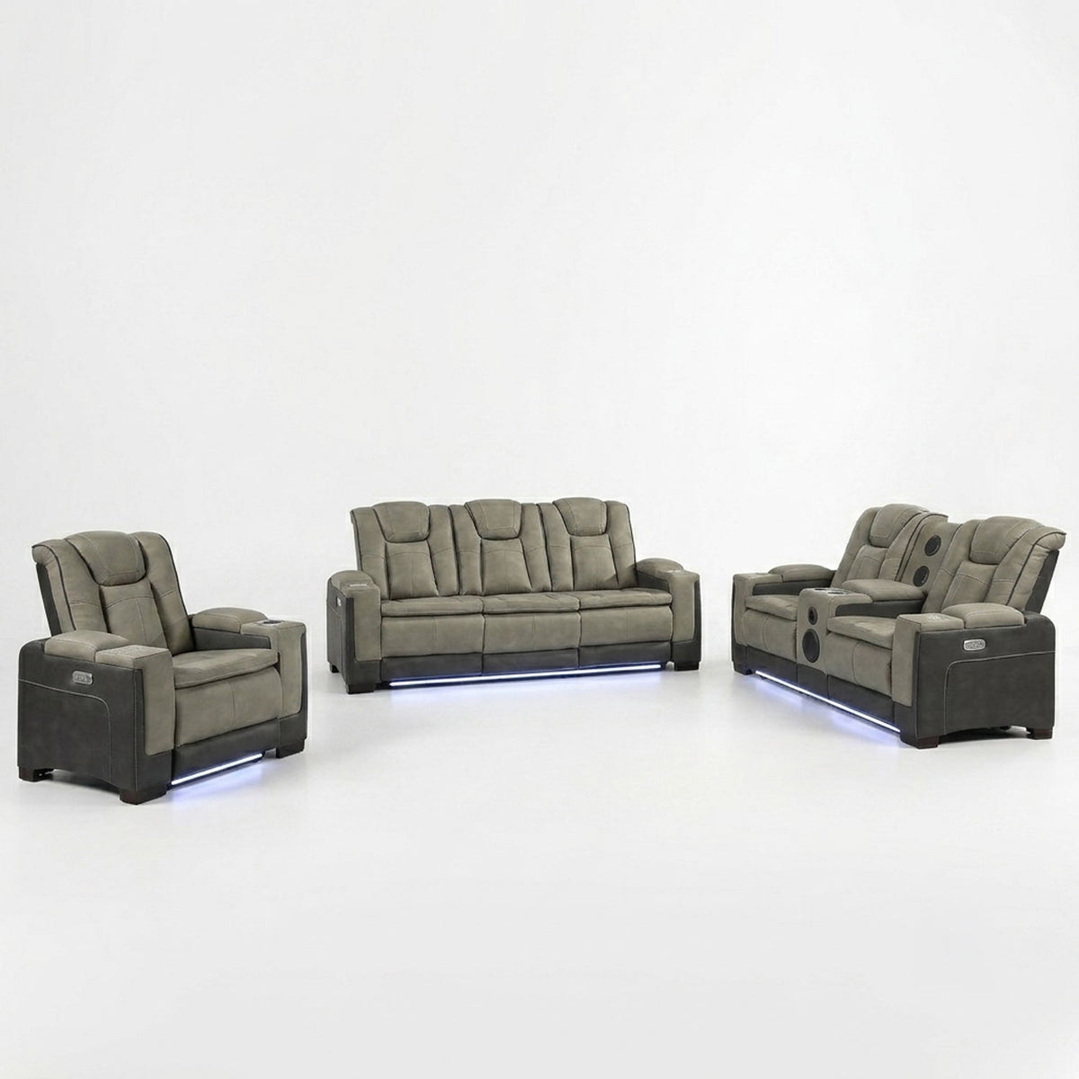 Bruno - Power Reclining Living Room Set With LED Lighting