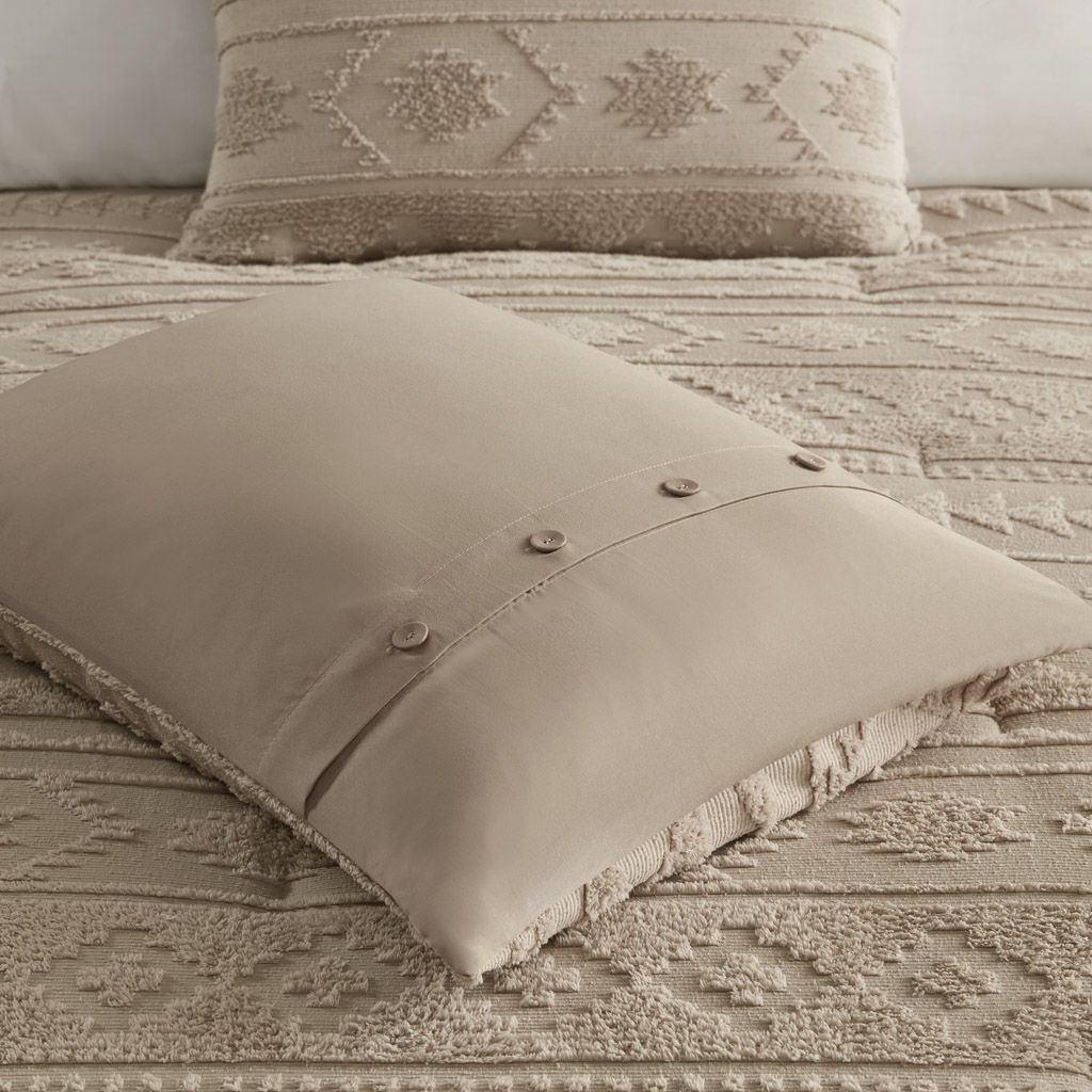 Breckenridge - Chenille Oversized Comforter Set - Beige