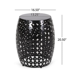 Metal End Table Large - Black