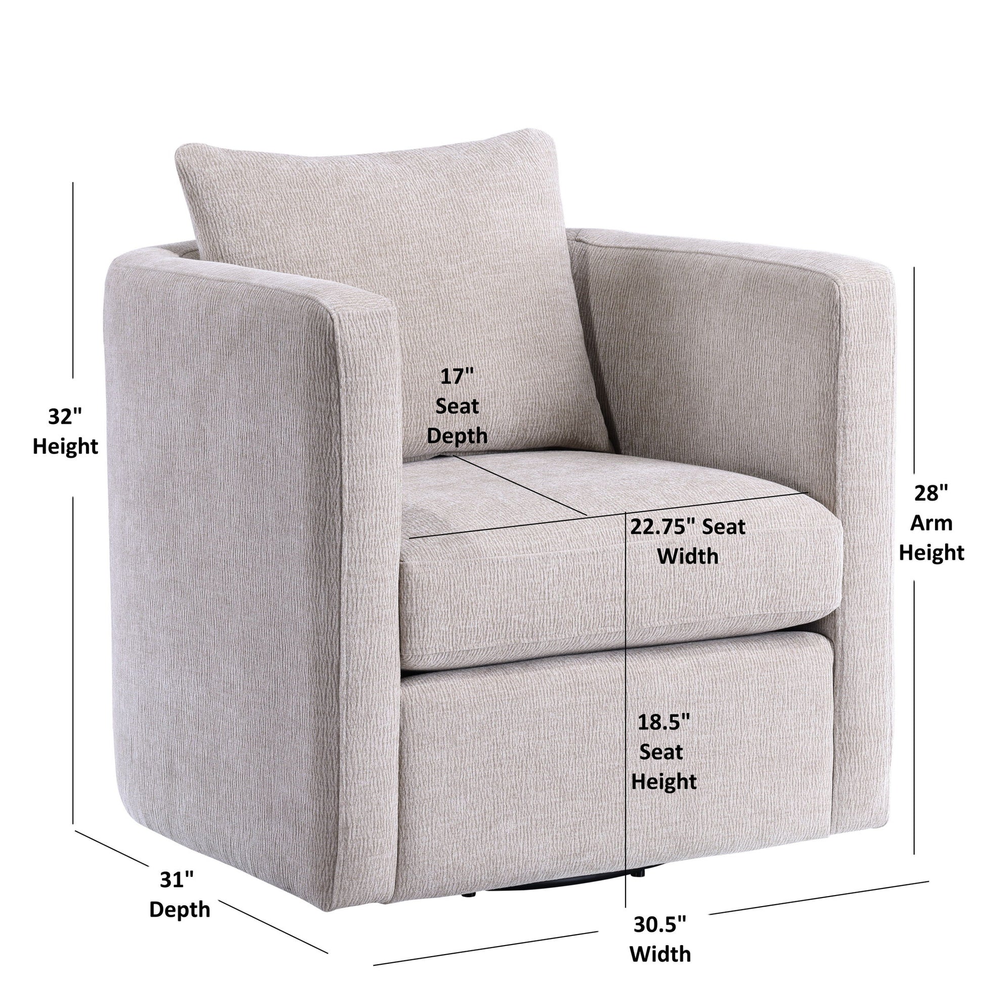 Sutton - Swivel Barrel Chair