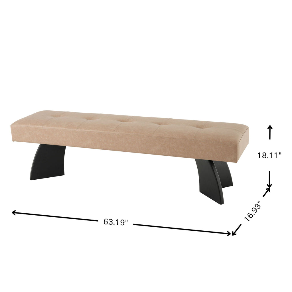 Upholstered Indoor Dining Bench For Kitchen