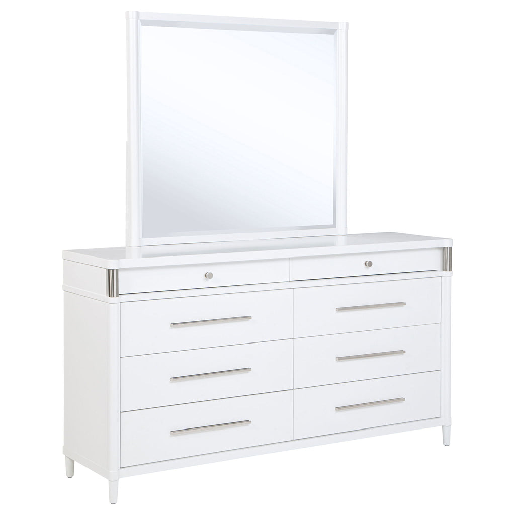 Robinson - 8 Drawer Dresser With Mirror - White