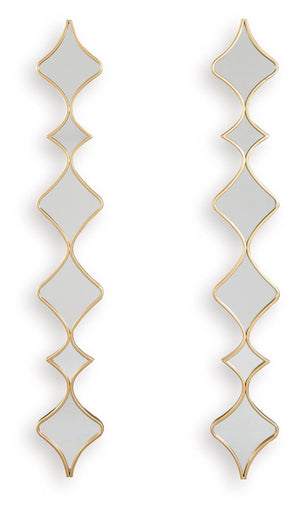 Harriswood - Accent Mirror Set (Set of 2) - Gold Finish