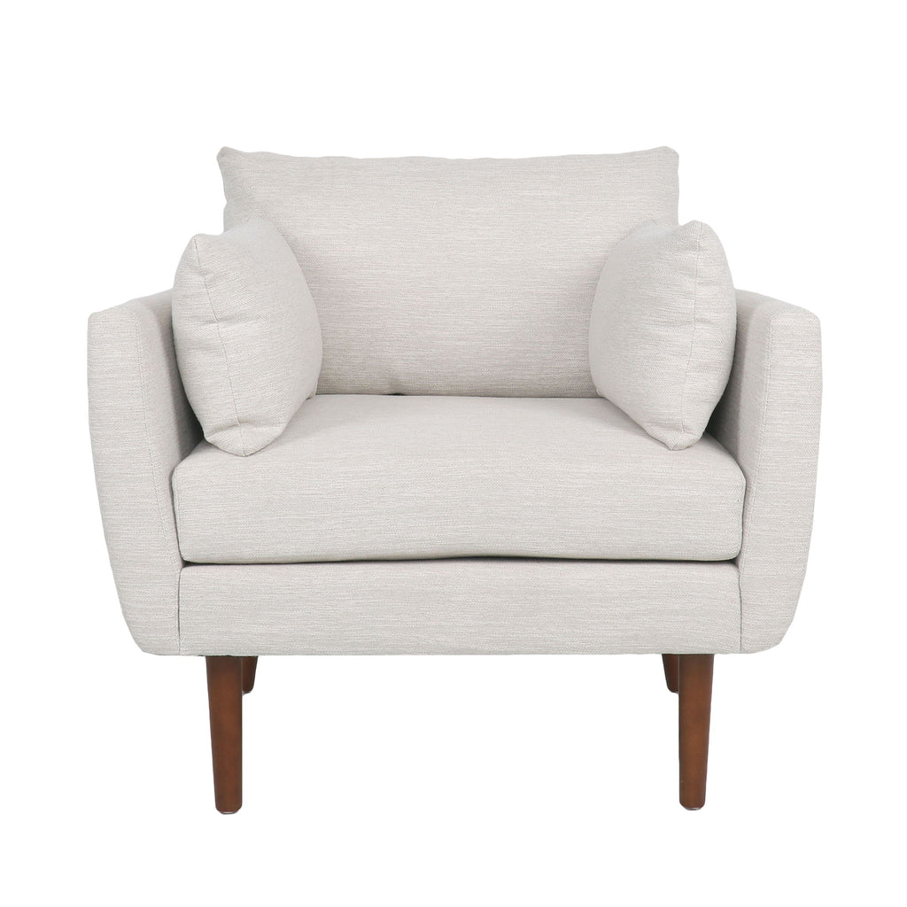 Luminate - Upholstered Fabric Club Chair With Tapered Legs And 2 Accent Pillows