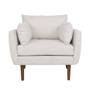 Luminate - Upholstered Fabric Club Chair With Tapered Legs And 2 Accent Pillows