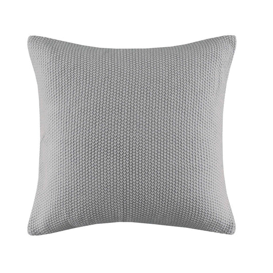 Bree Knit - Square Pillow Cover - Gray