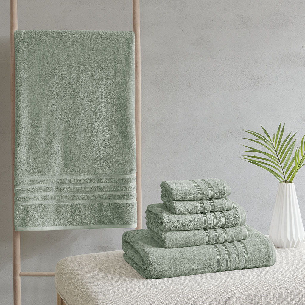 Nurture - Sustainable Antimicrobial 6 Piece Towel Set - Green