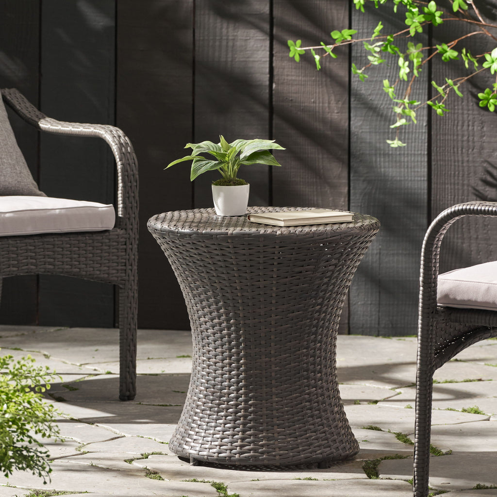 Thrive - Hourglass Rattan Table With No Glass Top