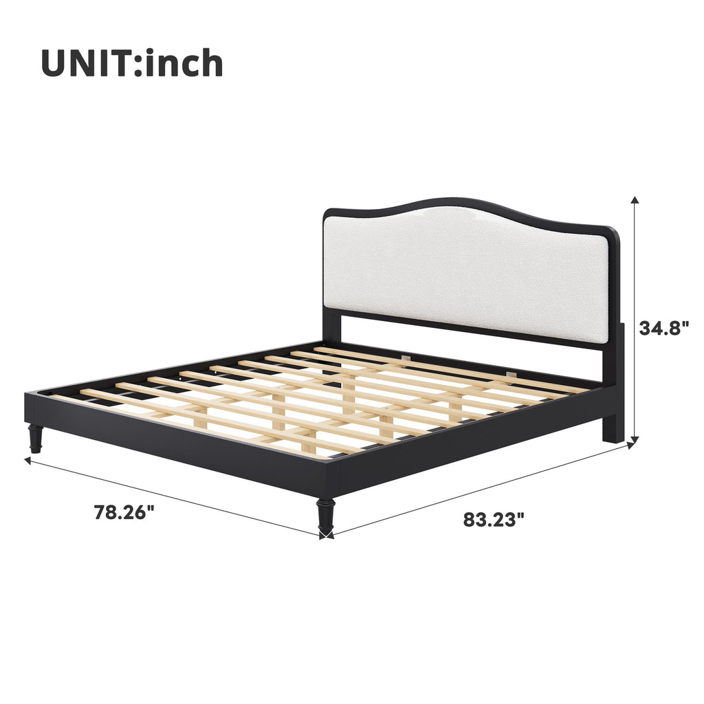 Platform Bed With Upholstered Headboard