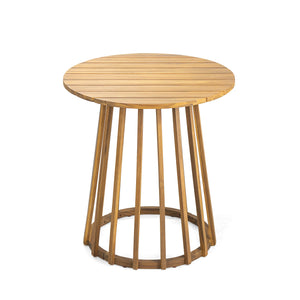 Outdoor Round Top Dining Table, Round Bistro Table - Teak