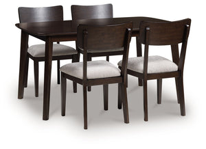 Shorbyn - Dining Room Table Set (Set of 5) - Merlot