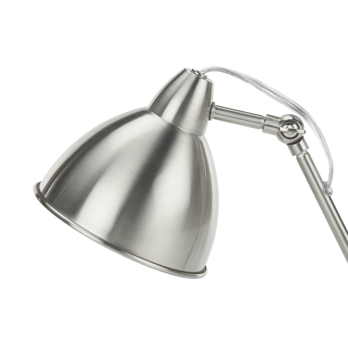 Lighting, Table Lamp, USB Port Included, Nickel Metal, Nickel Shade, Modern - Silver