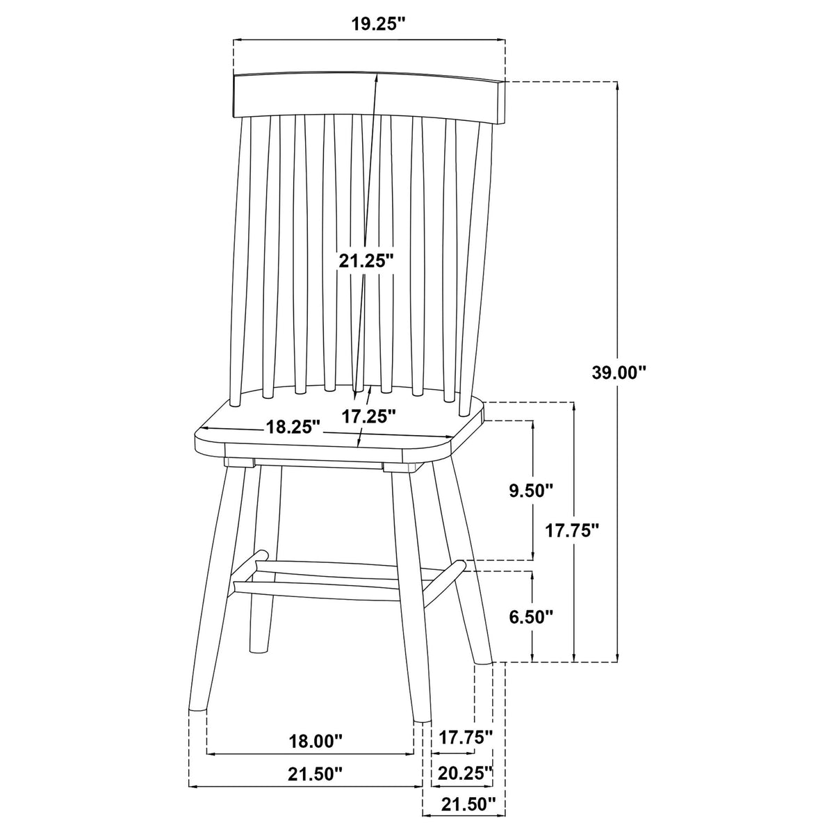Calloway - Spindle Back Dining Side Chair (Set of 2)
