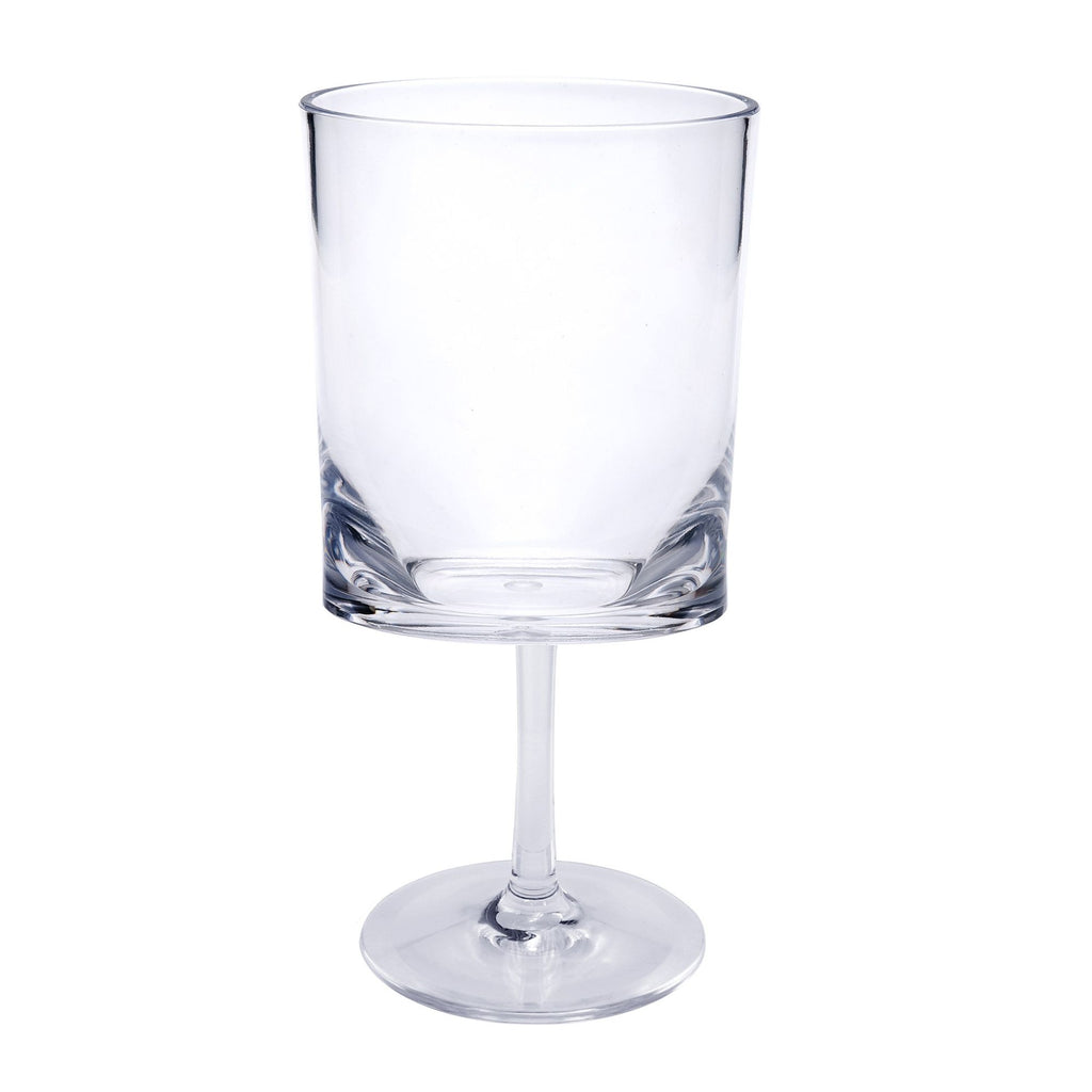 Leadingware Oval Halo Plastic Wine Glasses (Set of 4)