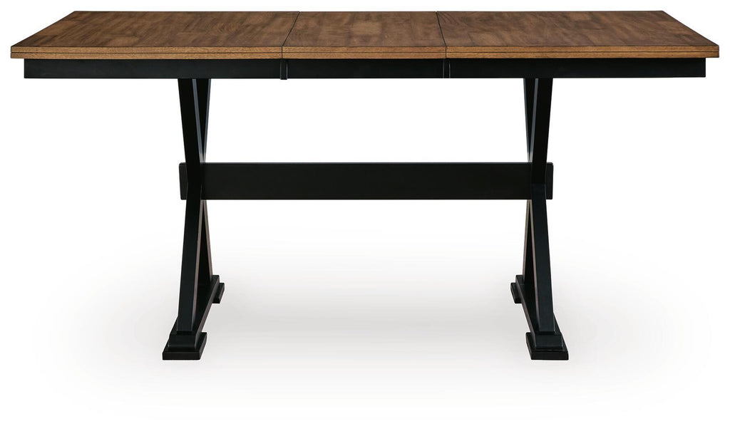 Wildenauer - Dining Room Counter Butterfly Extension Table - Brown / Black