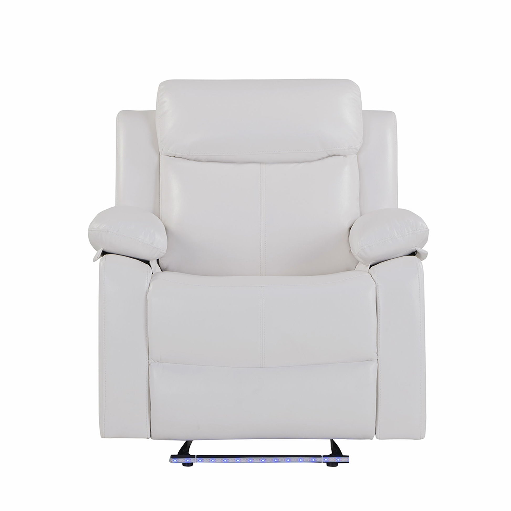 Blanche - Glider Recliner With LED, Pillow Top Arms