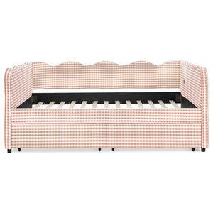 Gingham Daybed & USB Charging Port, Wave-Shaped Design