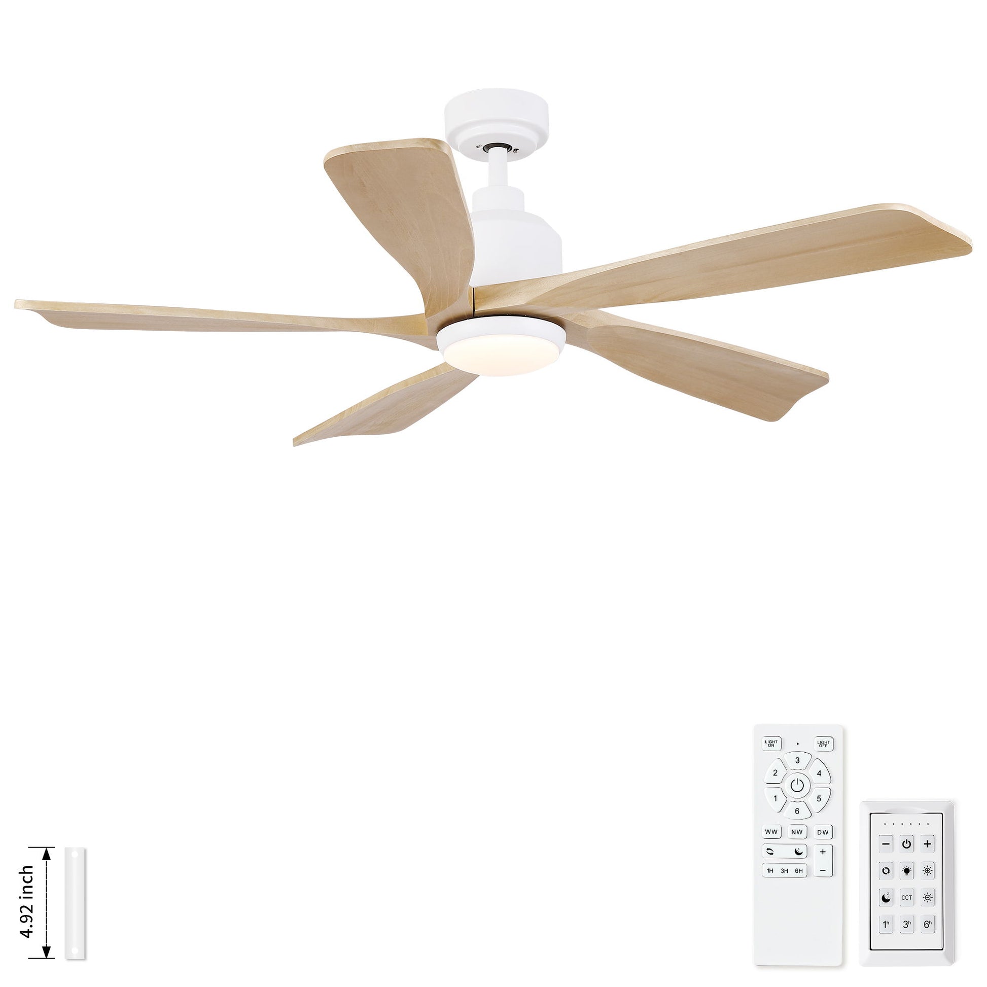 American Farmhouse Ceiling Fan With Light Quiet DC Motor