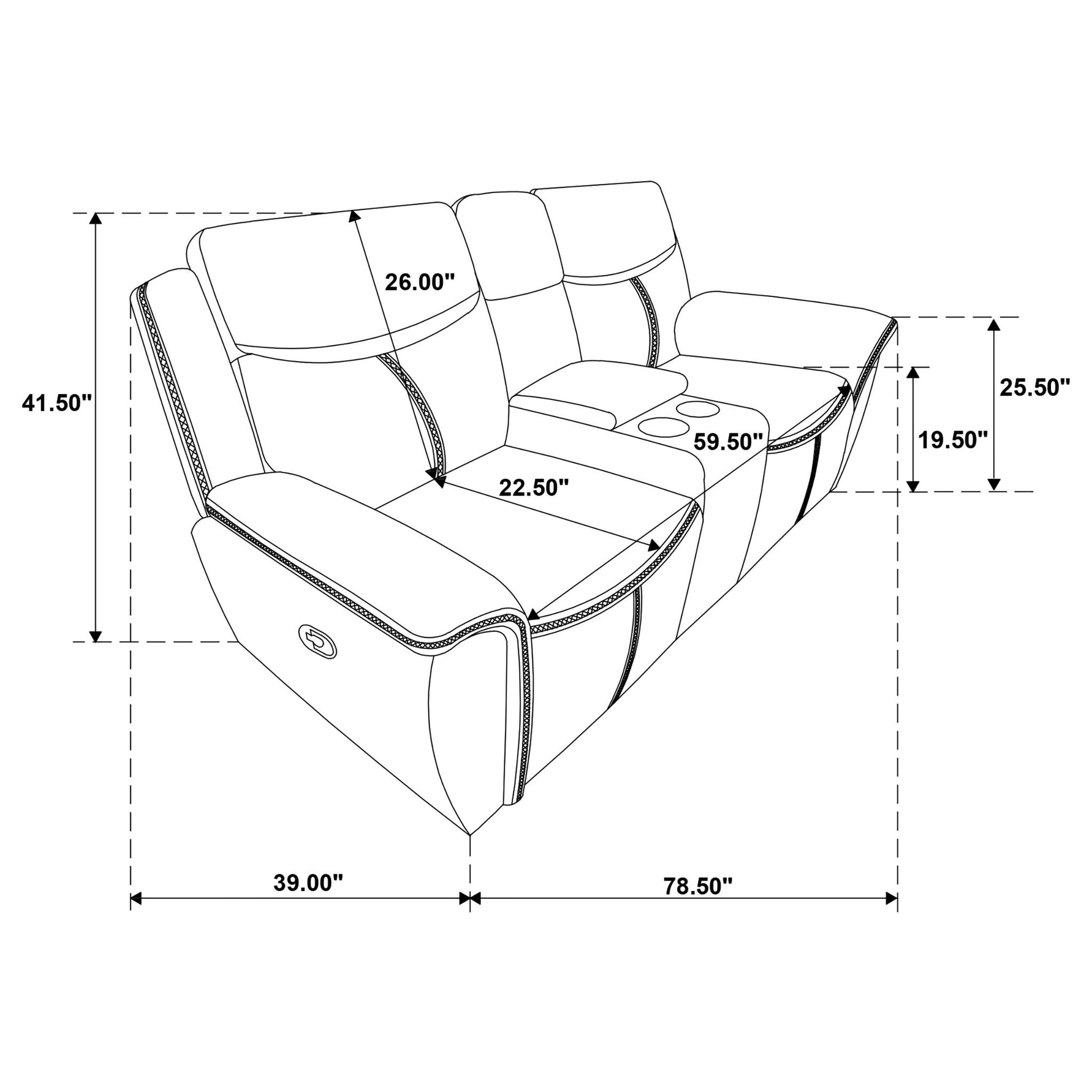 Stanwicke - Motion Reclining Loveseat With Console - Blue