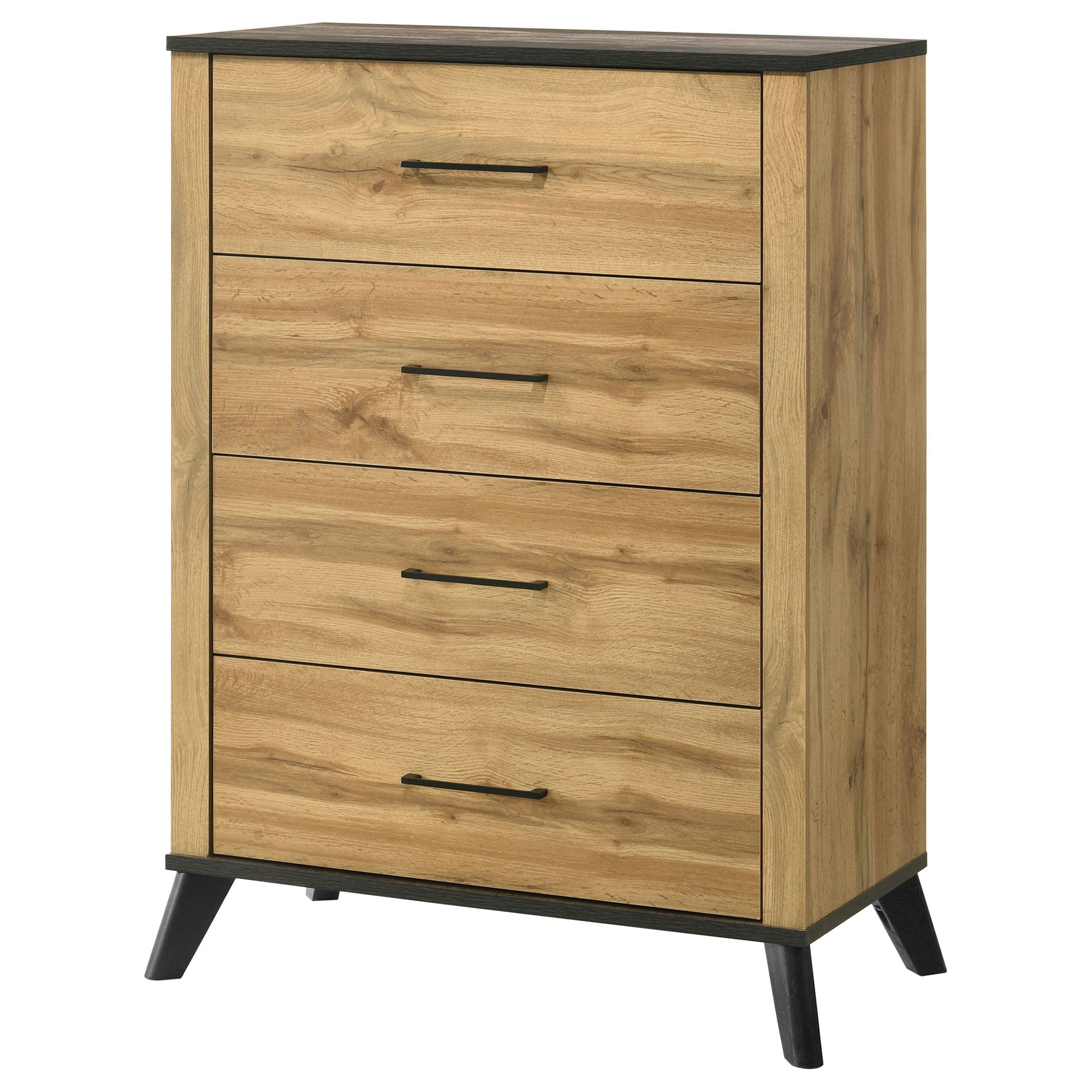 Georgina - 4 Drawer Bedroom Chest - Natural Wood