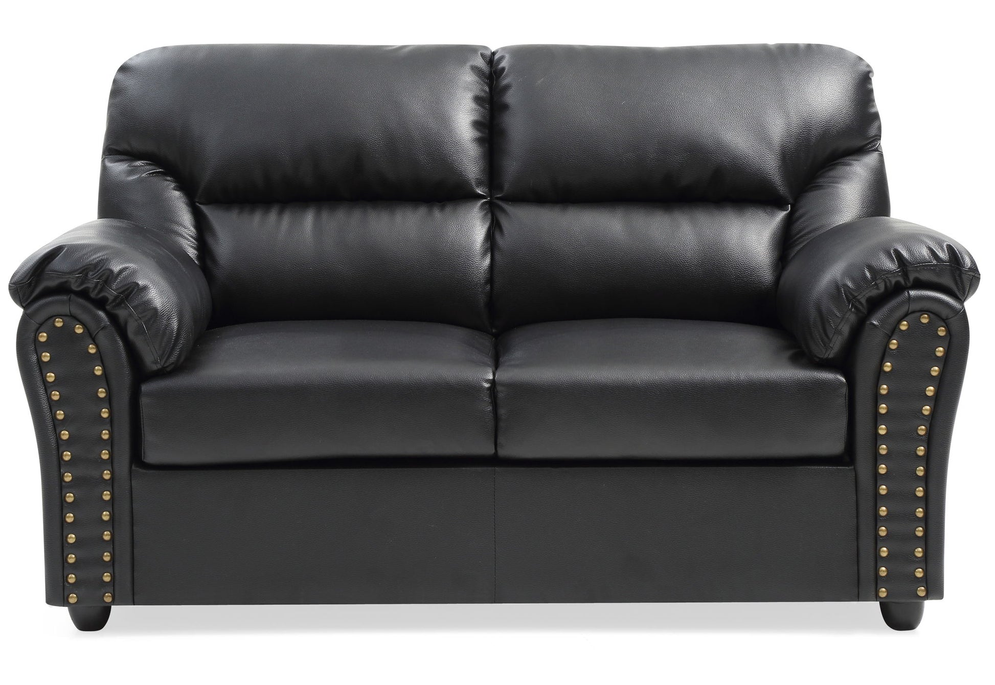 Padded Love Seat For Modern Living - Black