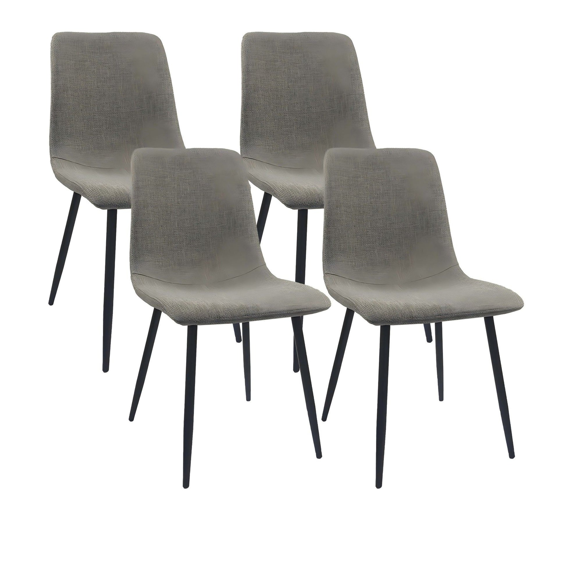 Modern Upholstered Dining Chairs With Cushion Seat And Sturdy Legs (Set of 4)