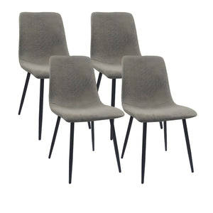 Modern Upholstered Dining Chairs With Cushion Seat And Sturdy Legs (Set of 4)
