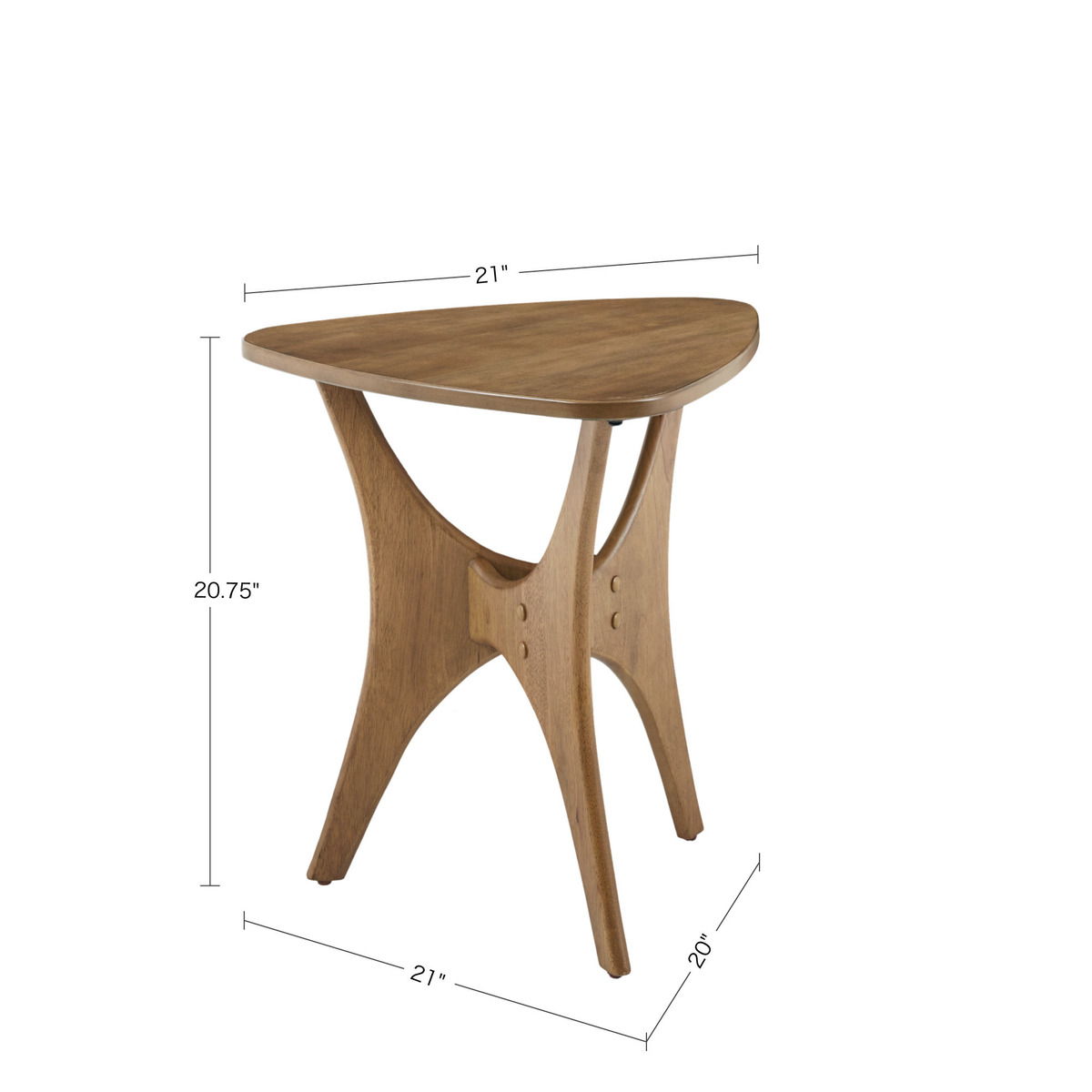 Blaze - Triangle Side Table - Light Brown