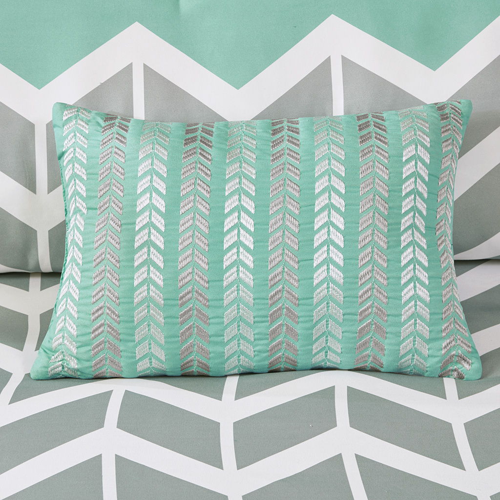 Nadia - Twin Comforter Set - Aqua