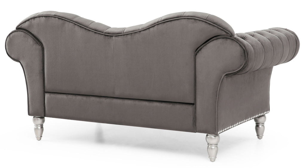 Elegant Round Arm Loveseat