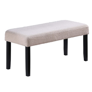 Dining Bench Upholstered - Black / Black / Neutral / Neutral