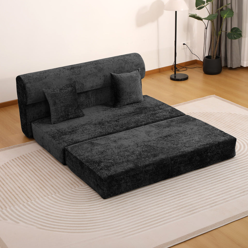Convertible Design Sofa Bed, 2 Seater Fold Out Floor Couch
