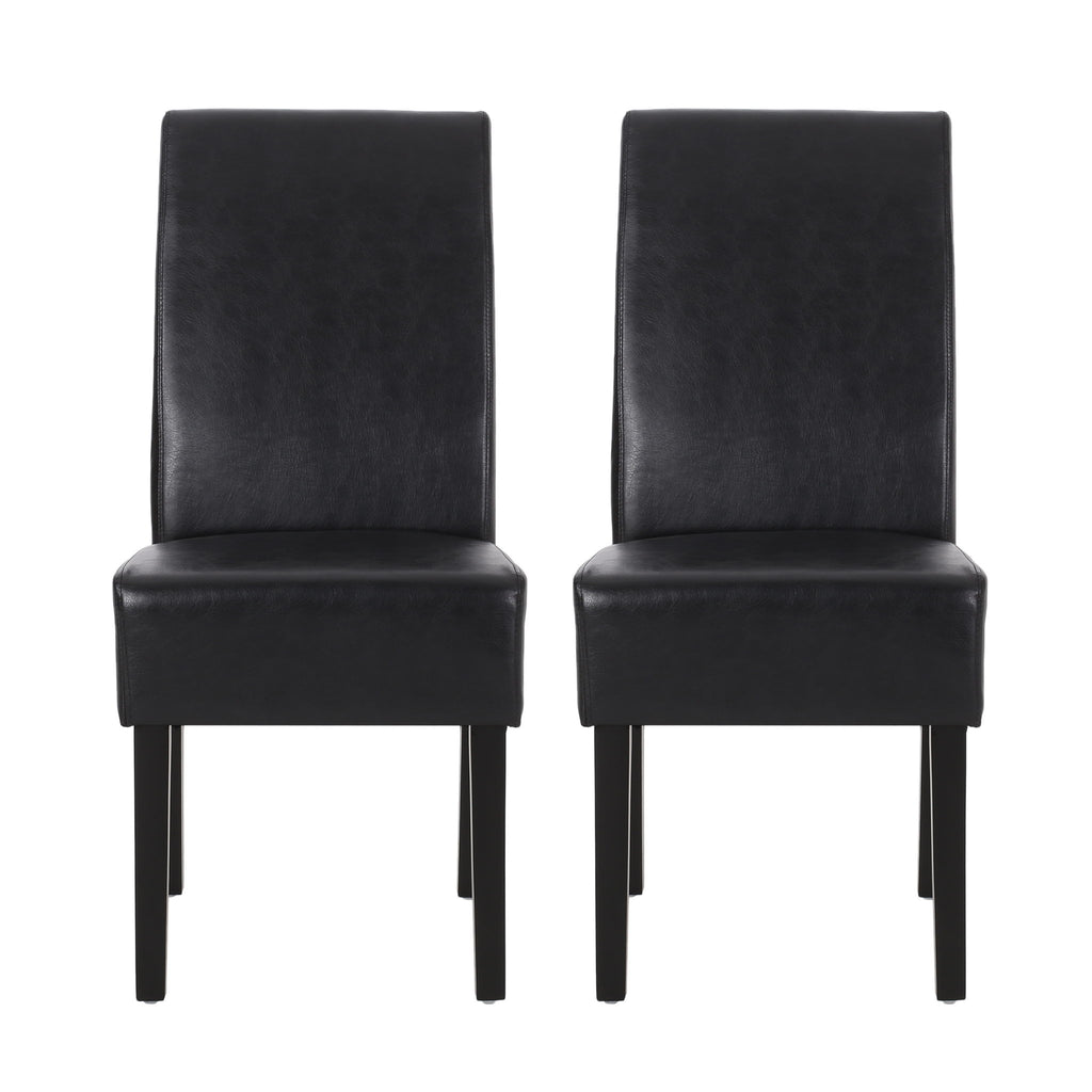 Contemporary Dining Chair With Rubberwood Legs (Set of 2)