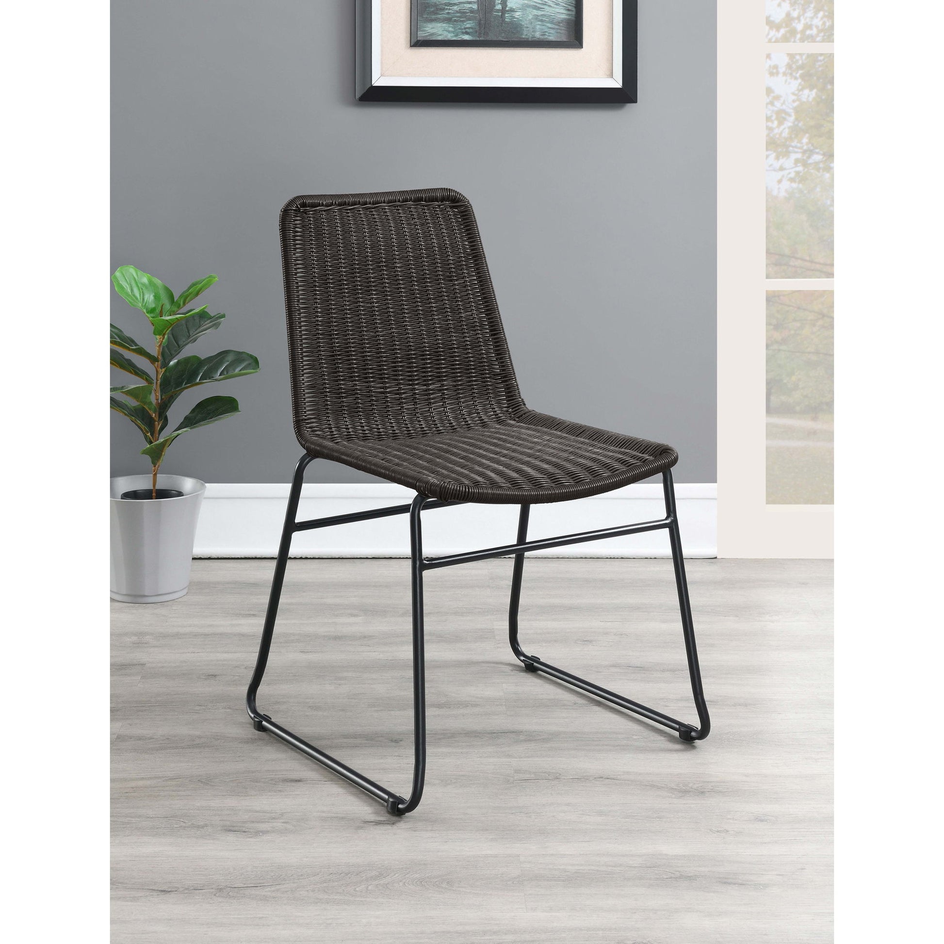 Dacy - Dining Side (Set of 2) And Sturdy Sled Base - Brown