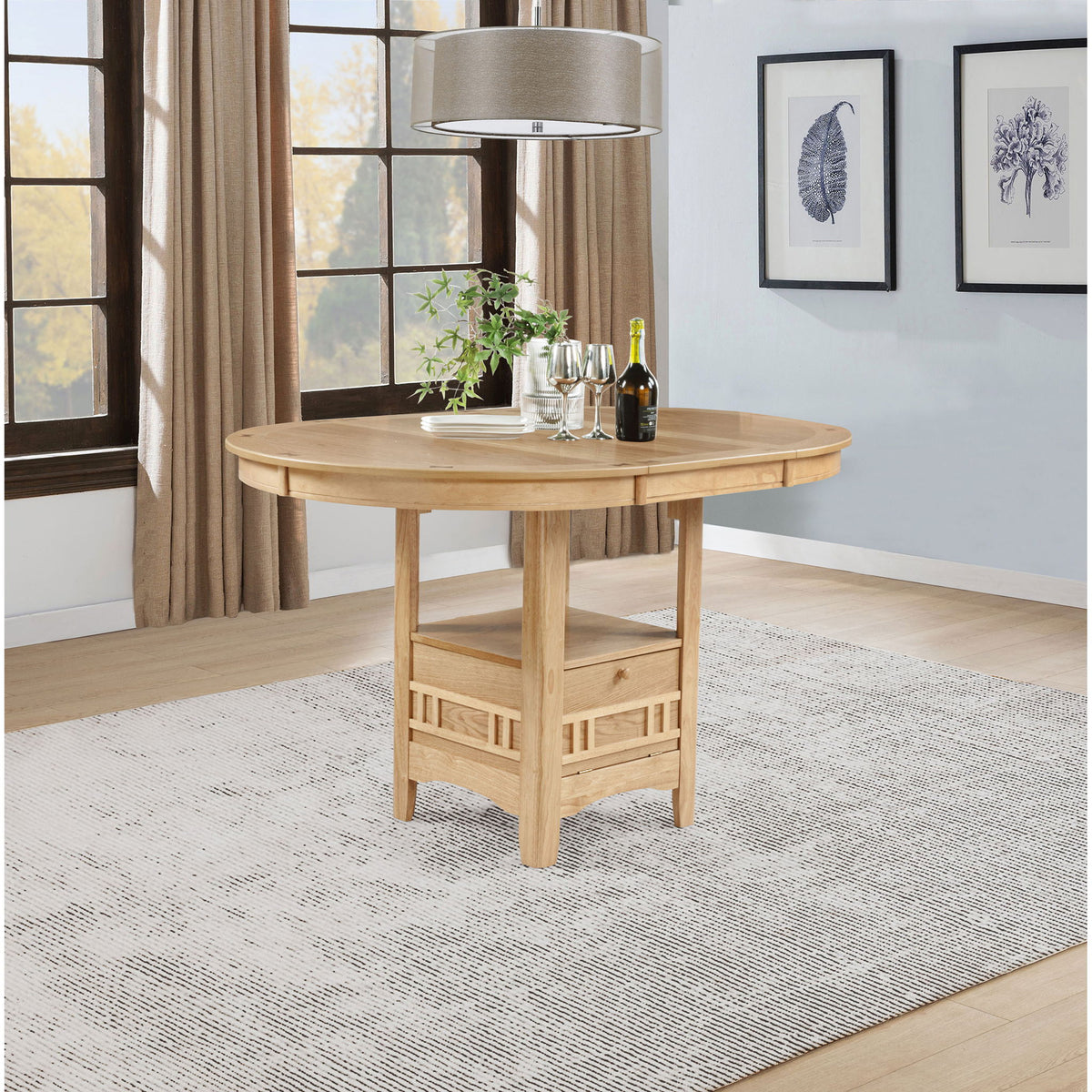 Davis - Counter Height Extension Dining Table - Light Oak