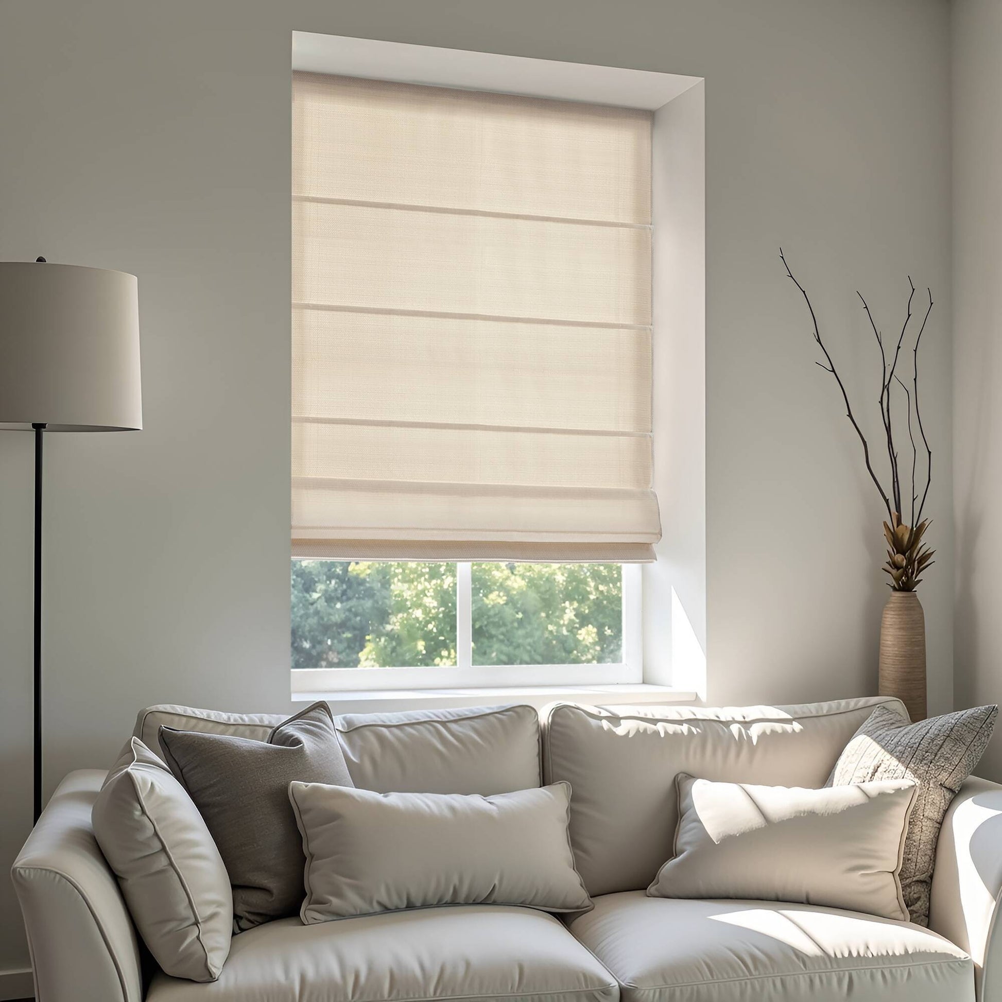 Galen Matte - 29x64" Cordless Roman Blind Galen Matte Fabric - Matte Ivory