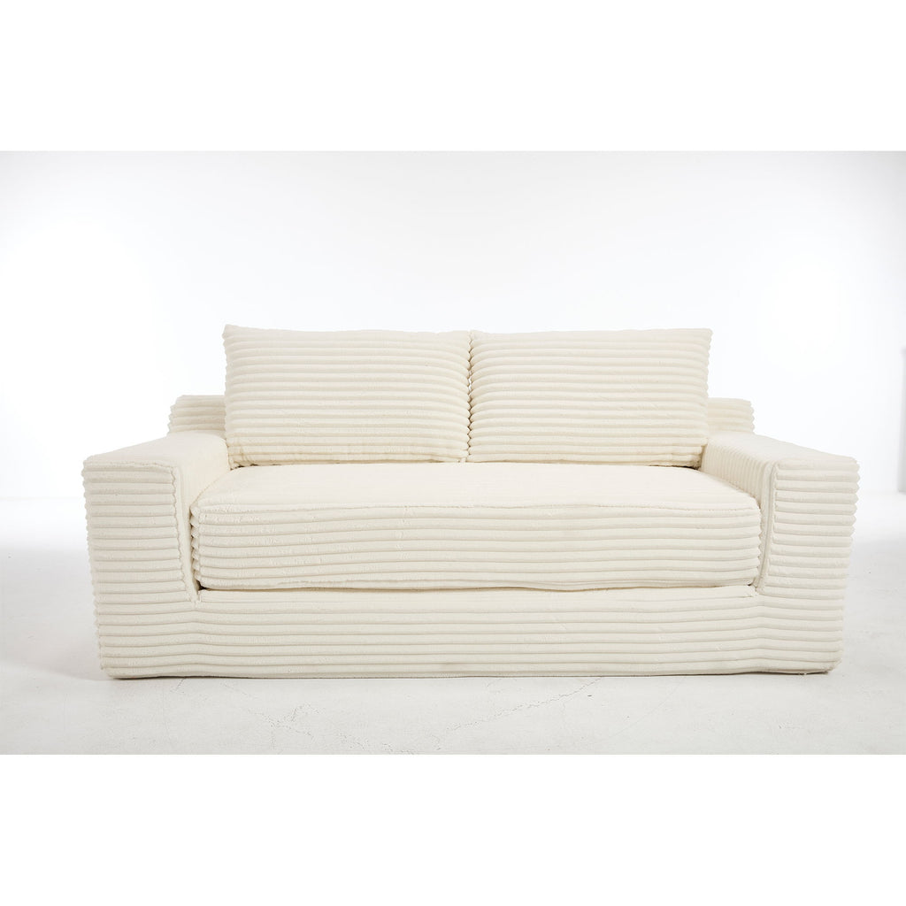 Convertible Loveseat Sofa Bed With Memory Foam & Steel Frame