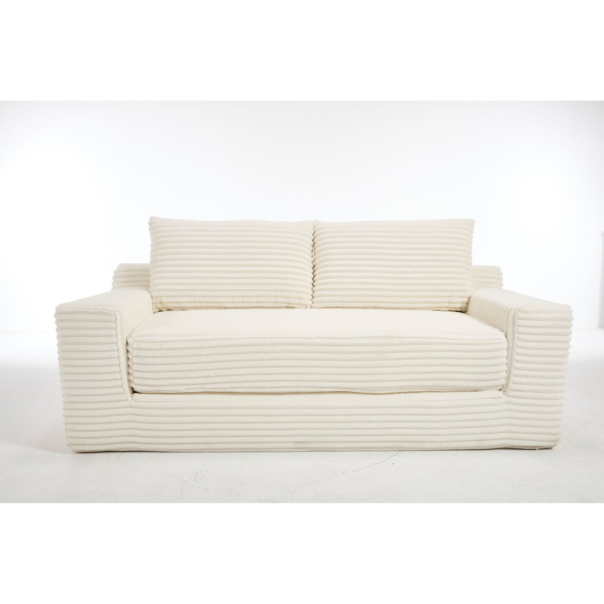 Convertible Loveseat Sofa Bed With Memory Foam & Steel Frame