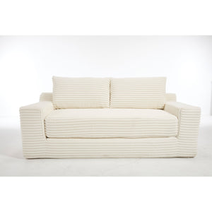 Convertible Loveseat Sofa Bed With Memory Foam & Steel Frame