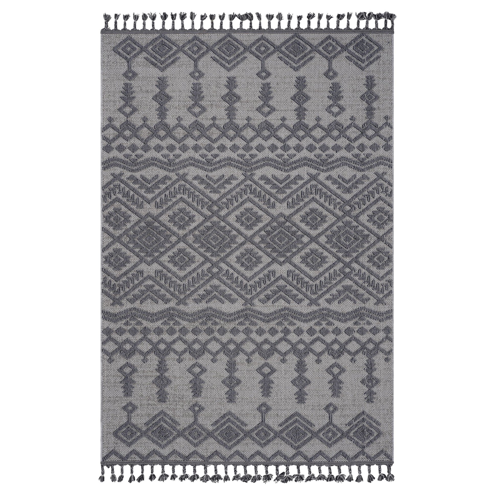 Guros - 8' X 10' Traditional Indoor / Outdoor Area Rug - White / Gray