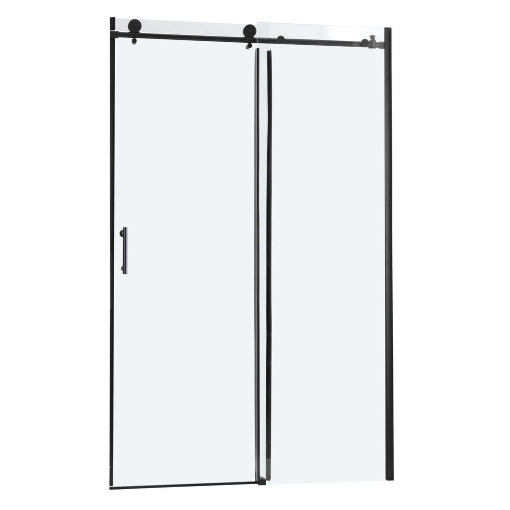 Single Sliding Bypass Shower Door Enclosure With Tempered Glass