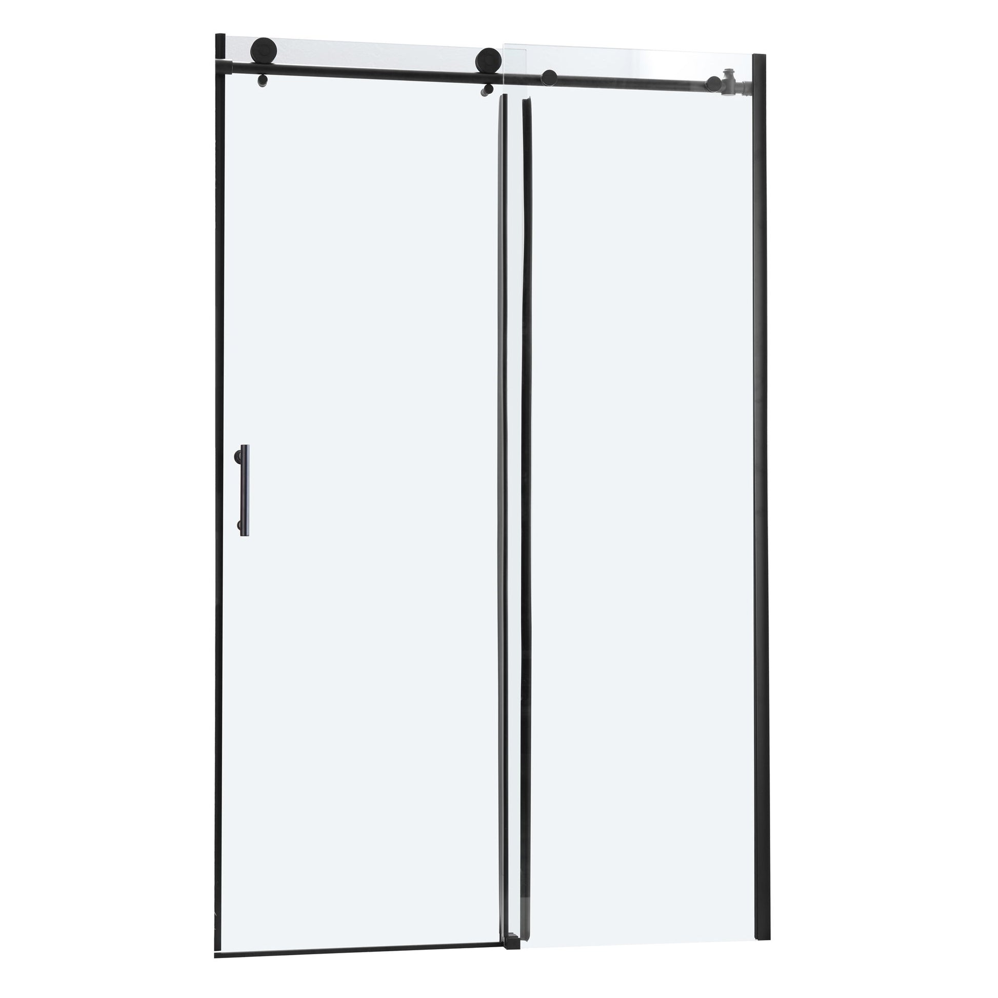 Single Sliding Bypass Shower Door Enclosure With Tempered Glass